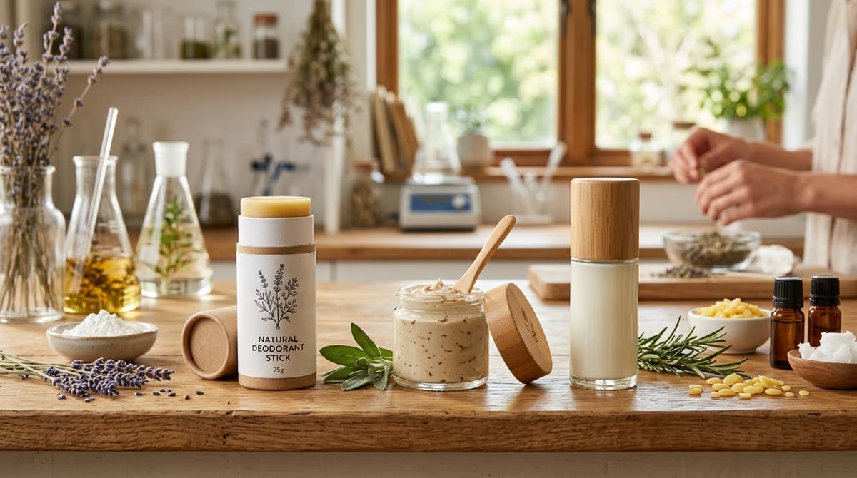 Jajaran deodoran alami: stik, krim, roll-on