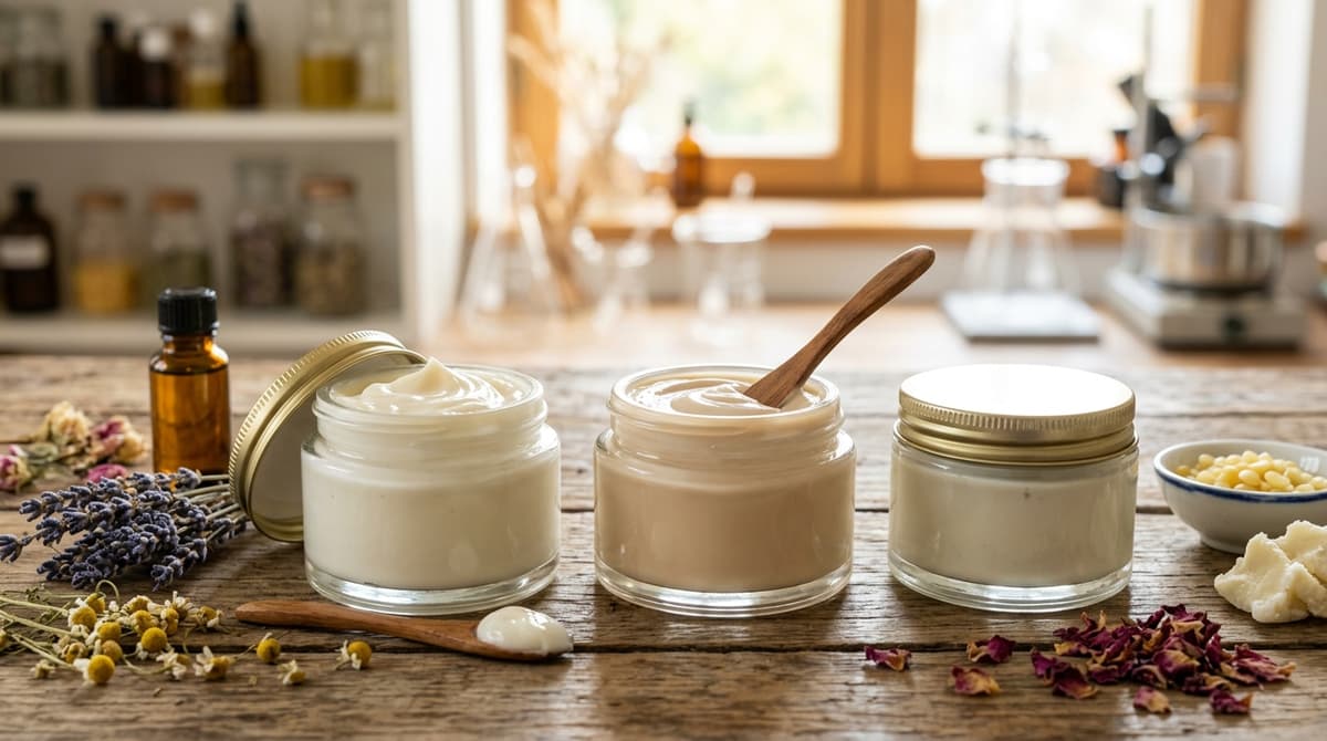 Finished water-in-oil emulsions — thick creams in jars