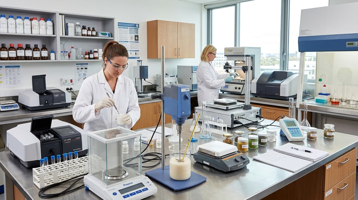 Peralatan laboratorium profesional untuk formulasi kosmetik