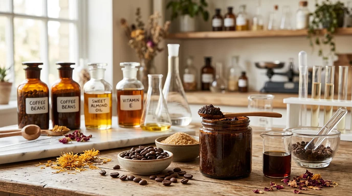 DIY coffee body scrub: kimia, formulasi, dan pendekatan profesional