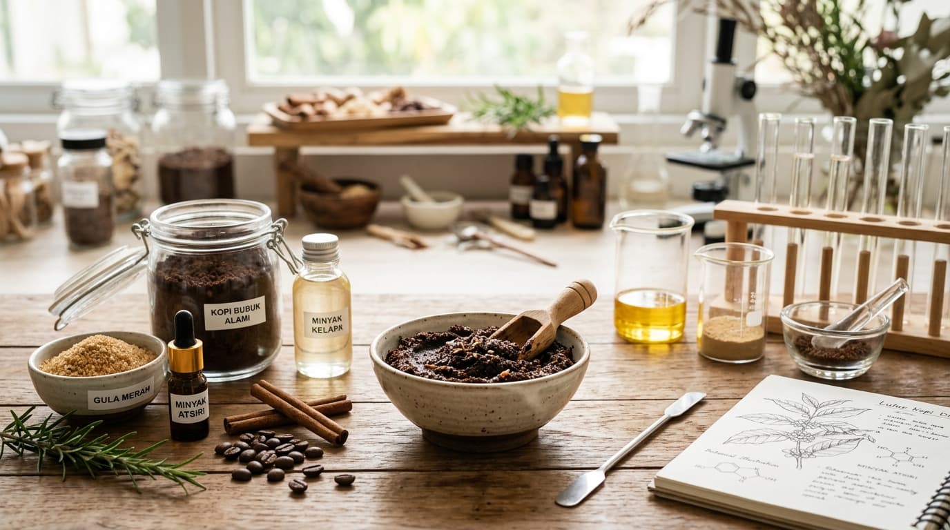 Lulur Kopi DIY untuk Tubuh: Kimia, Formulasi, dan Pendekatan Profesional