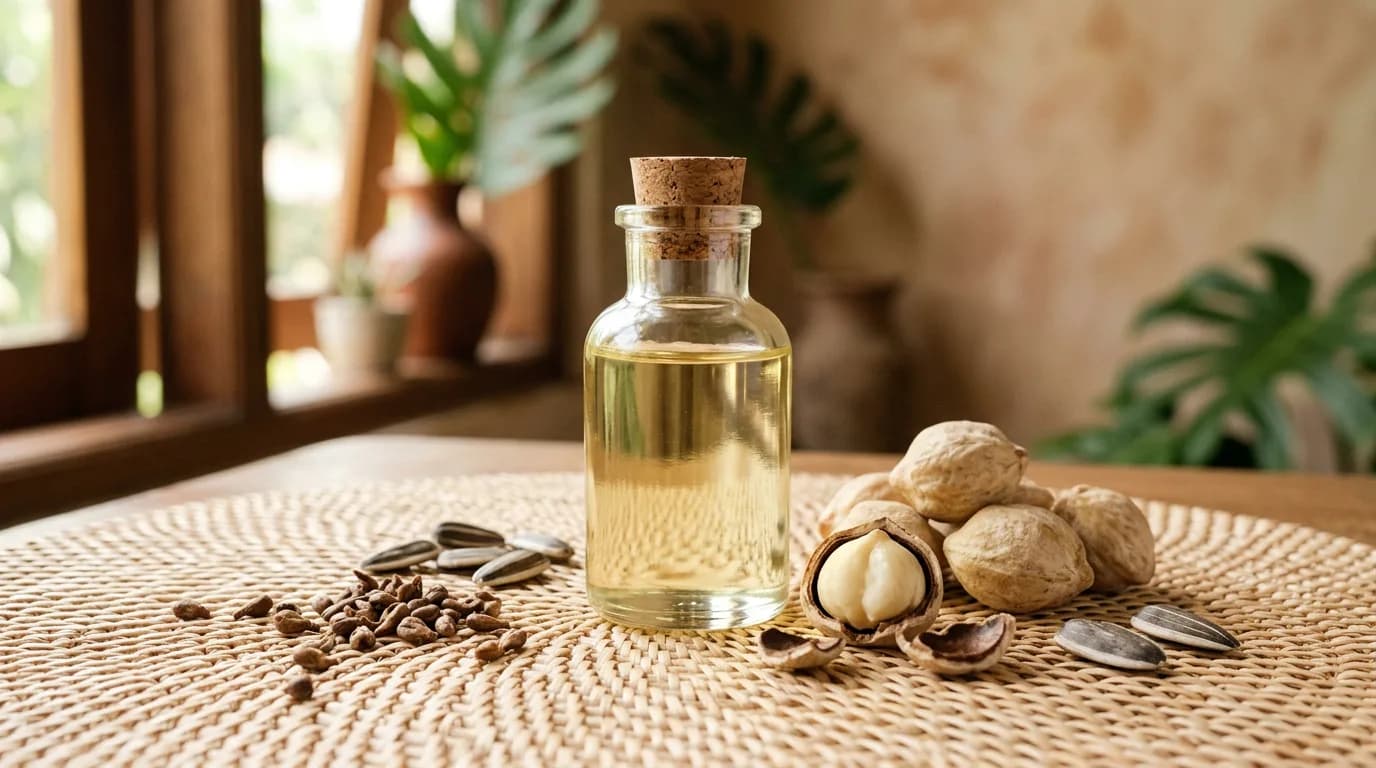 Minyak linoleat: bunga matahari, biji anggur, kemiri, dan harga keringanannya